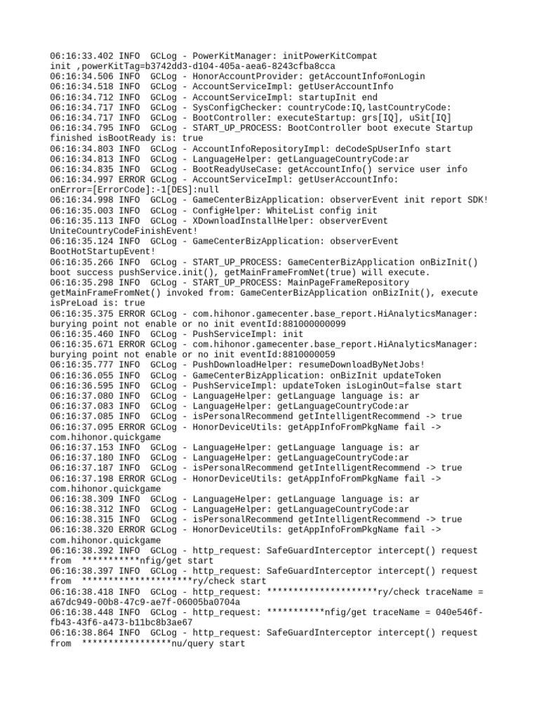 GameCenter Startup Log Analysis | PDF | Computing | Software