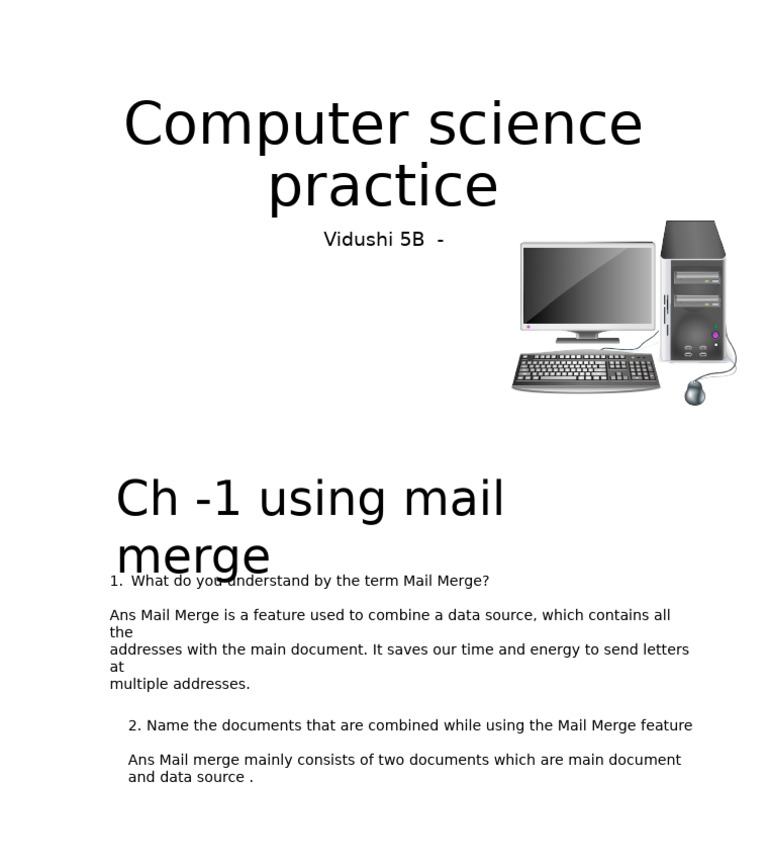 Computer Science Practice | PDF