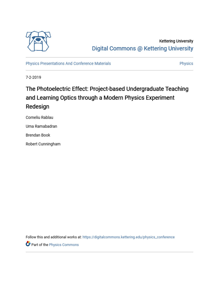 Photoelectric Effect Teaching Redesign | PDF | Quantum | Photoelectric ...