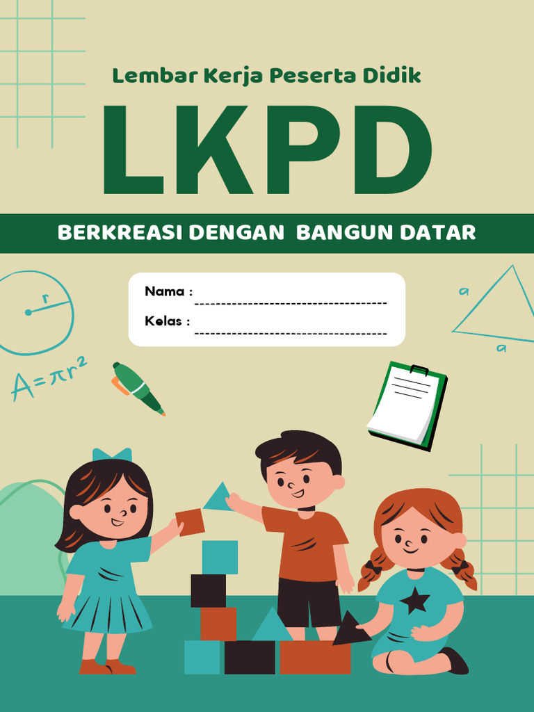 Sampul LKPD Matematika Ciri Dan Sifat Bangun Datar Hijau Ilustratif ...