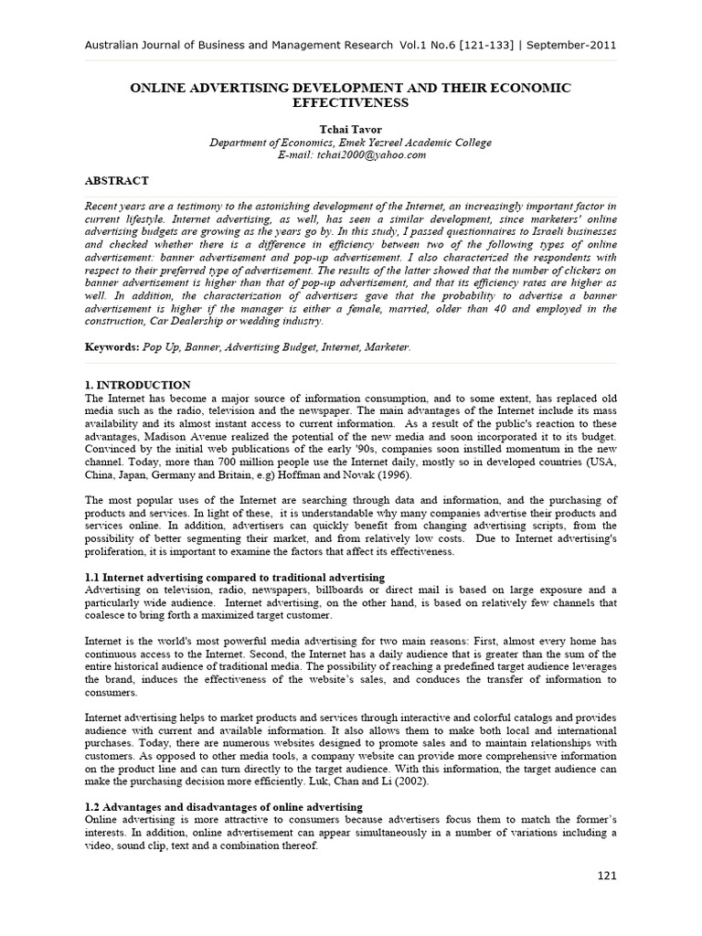Online Advertising Development and Their | PDF | Advertising | Online ...
