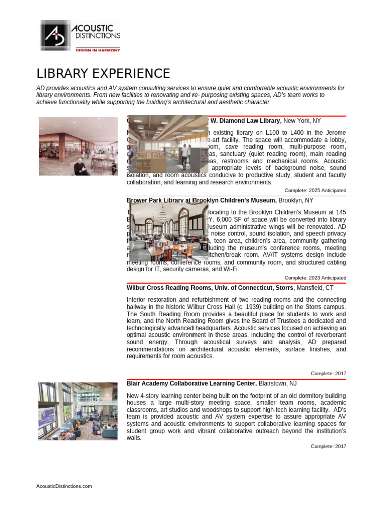 Acoustic Solutions for Library Spaces | PDF | Libraries | Classroom