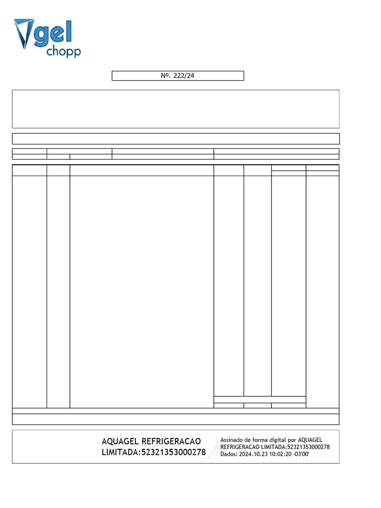 Proforma Comercial de Aquagel Refrigeración | PDF