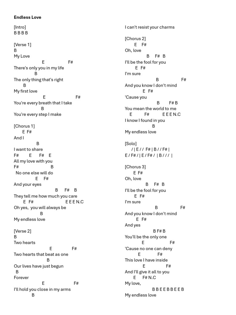 endless-love-guitar-chords-pdf-songs-recorded-music