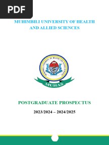 MUHAS Postgraduate Prospectus 2023 2024 2024 2025