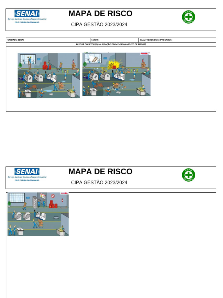 Mapa de Risco - CIPA 2023/2024 | PDF