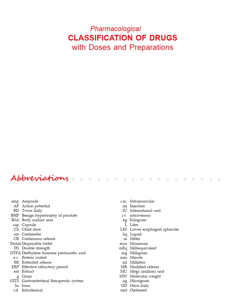 Pharmacological Drug Classification Guide | PDF | Thyroid | Drugs
