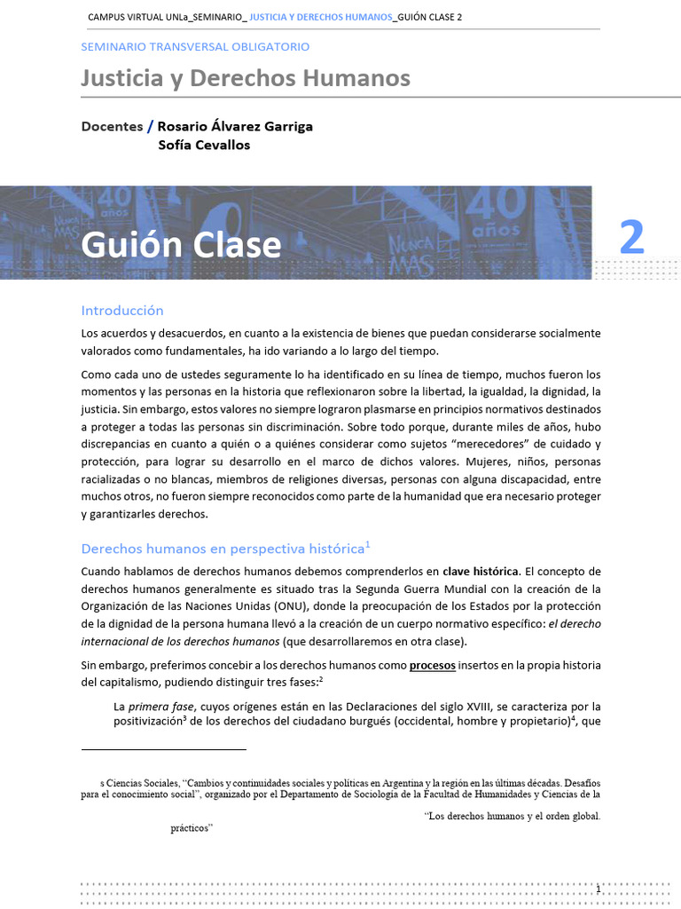 Historia de Derechos Humanos y Justicia | PDF | Derechos humanos | Derechos