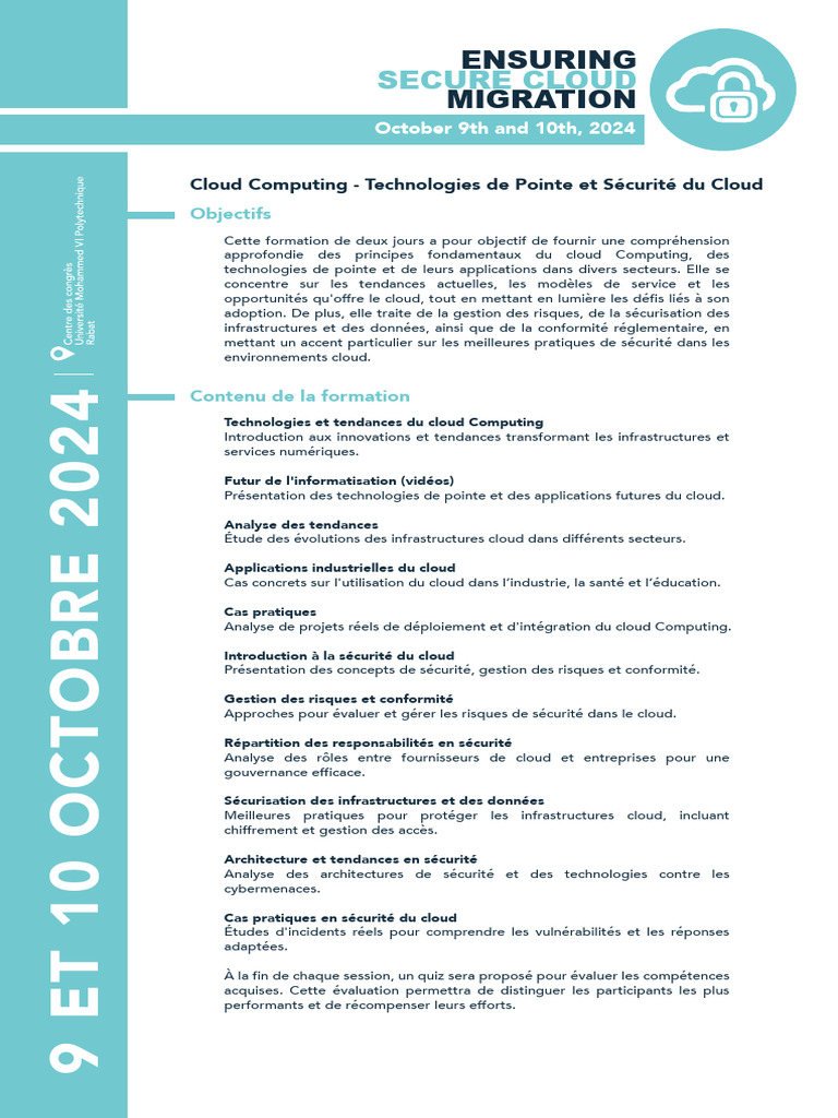 Formation Sécurité Cloud 2024 | PDF | Cloud computing | Application