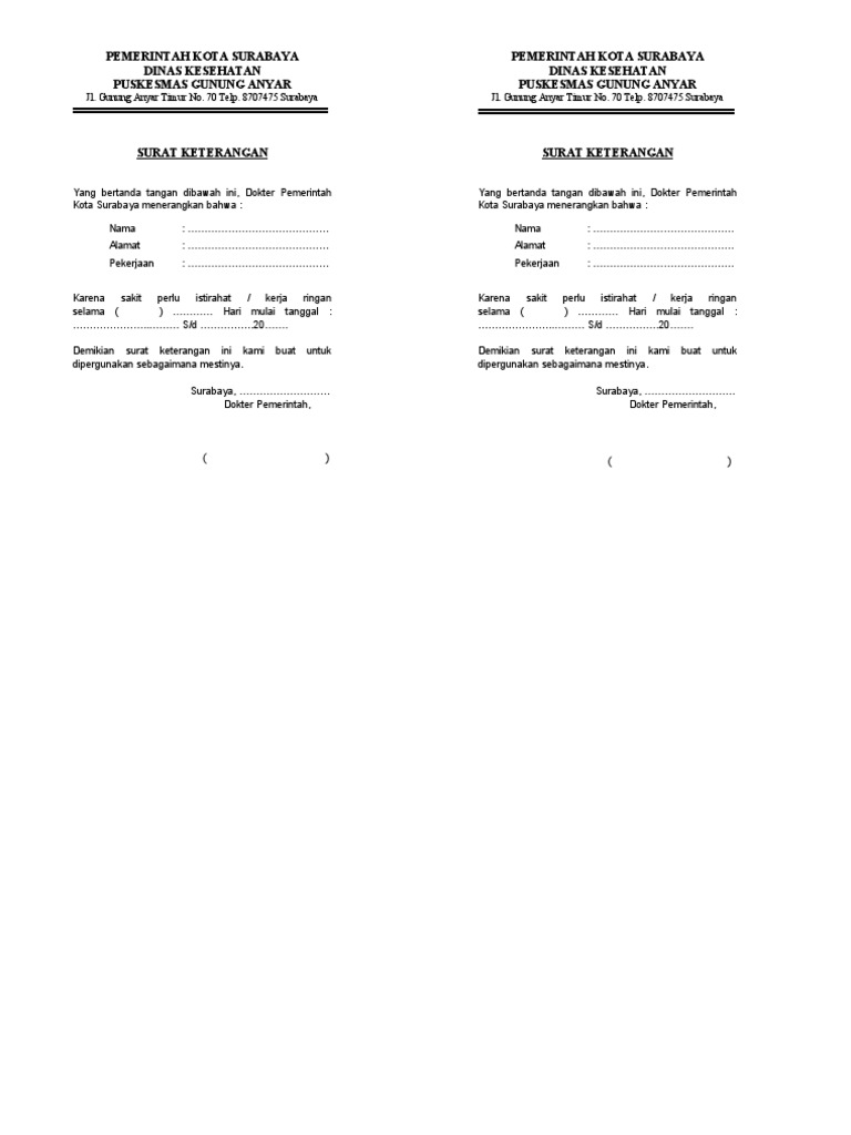 Surat Dokter