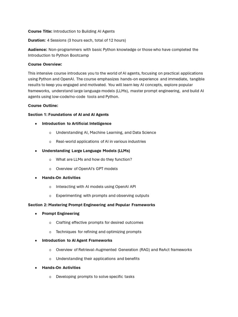 Building AI Agents: A Practical Guide | PDF | Artificial Intelligence ...