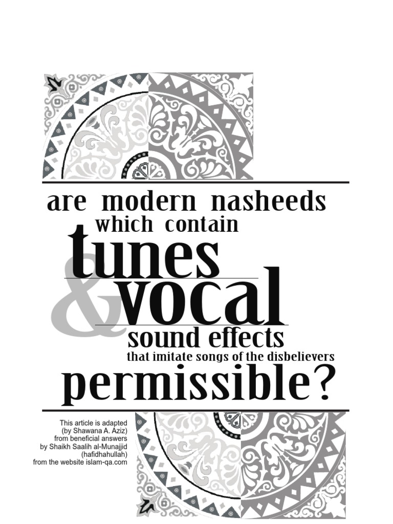 Modern Nasheeds: Permissibility Concerns | PDF | Fatwa | Quran