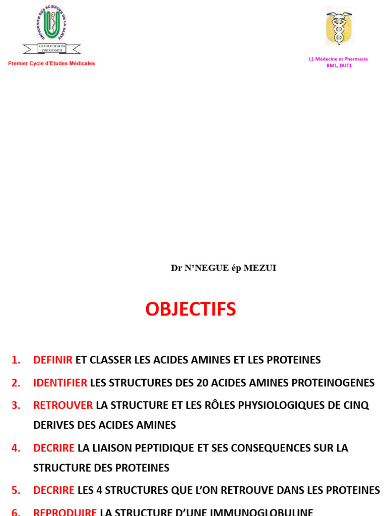 Acides Aminés et Protéines en Médecine | PDF | Chromatographie | Protéines