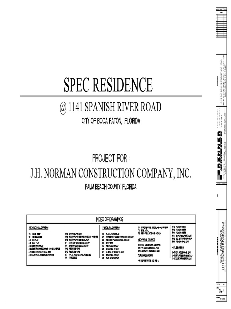 Boca Raton Spec Residence Plans | PDF | Qualifications | Titles
