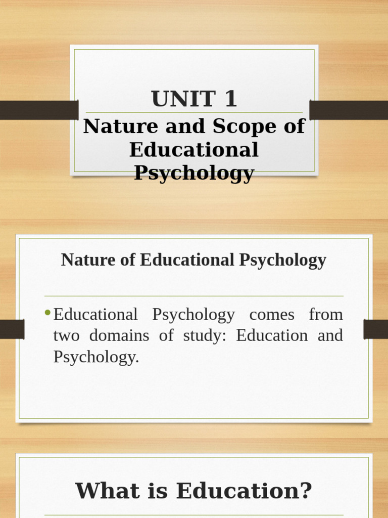 Nature and Scope of Educational Psychology | PDF | Experiment ...
