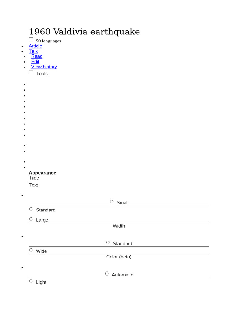 INTERESTING FACTS ABOUT THE 1960 VALDIVIA EARTHQUAKE intelligence overview