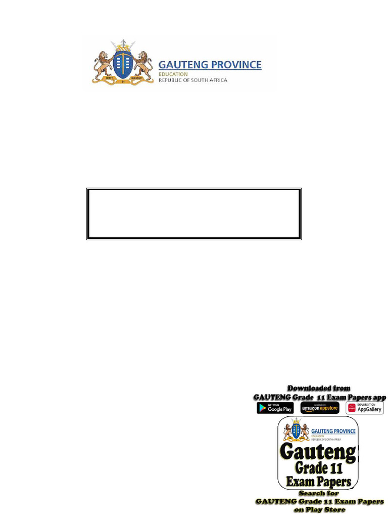 Gauteng Grade 11 Accounting Guidelines | PDF | Equity (Finance) | Expense