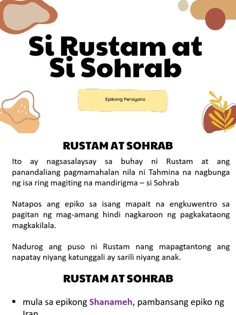 Si Rustam at Si Sohrab | PDF