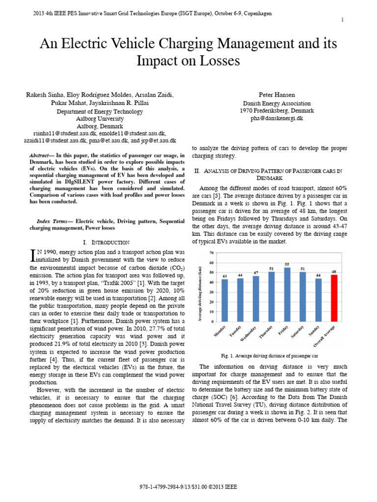 An Electric Vehicle Charging Management and Its Impact On Losses | PDF ...