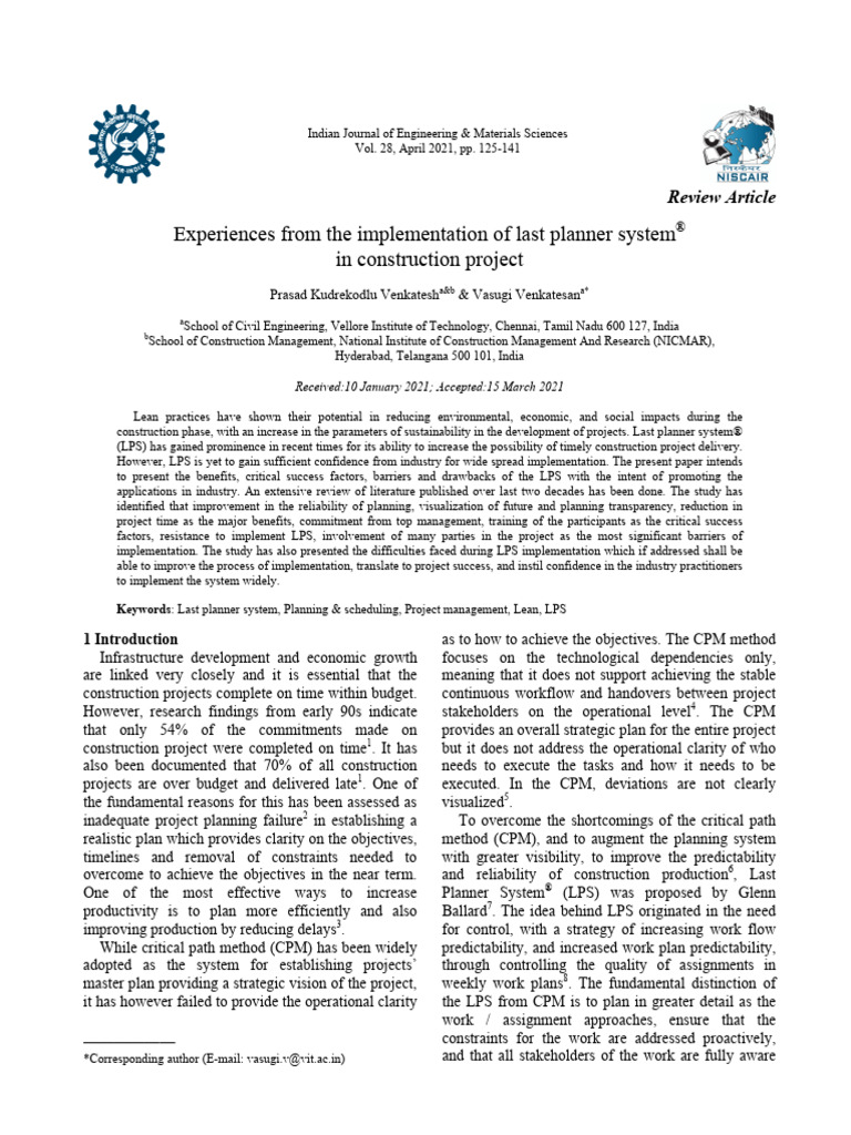 Ijems 125 141 Pdf Reliability Engineering Strategic Planning
