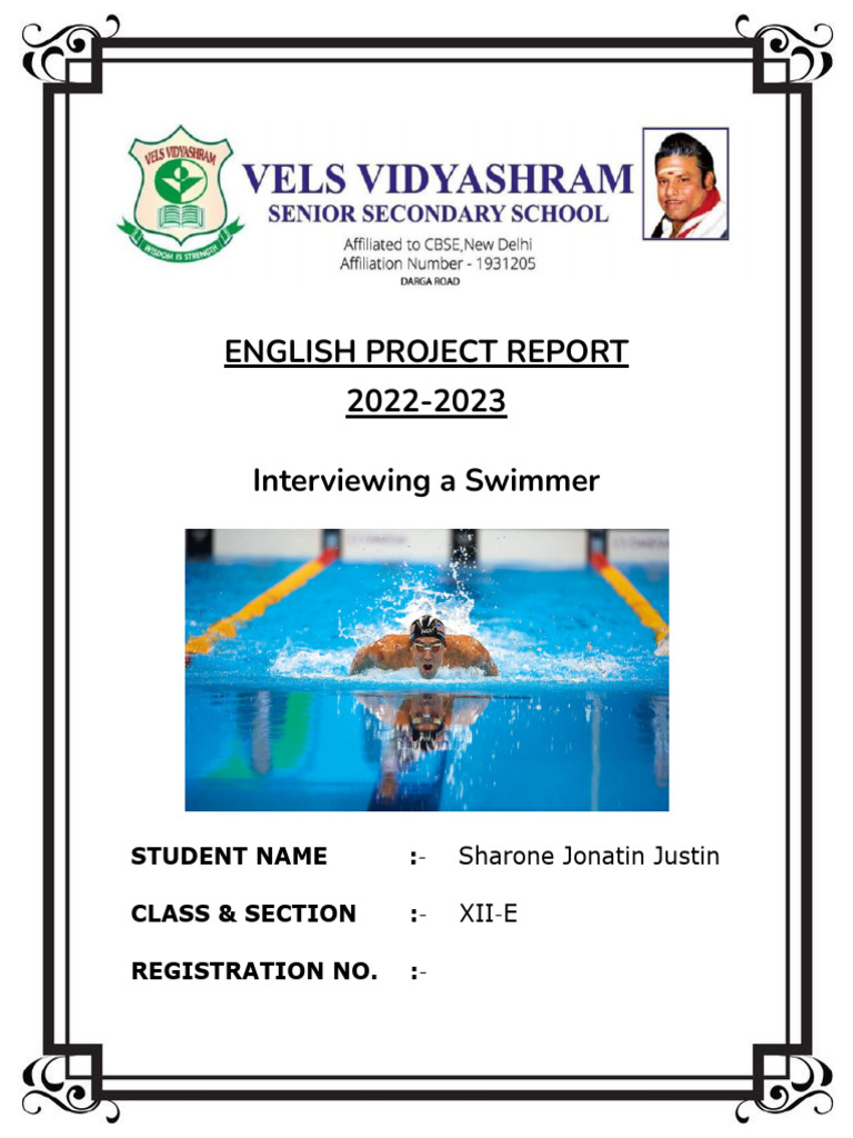 Sharone Jonatin Justin 12 E - CBSE English Project | PDF ...