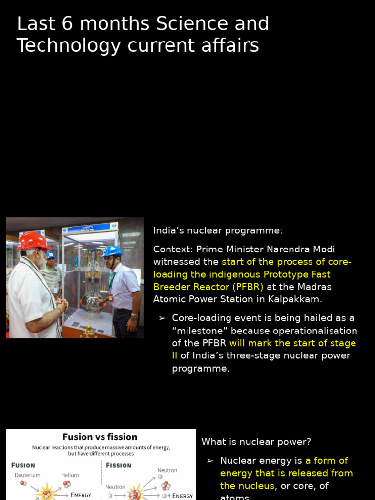 Recent Science and Technology Updates | PDF | Nuclear Reactor | Influenza