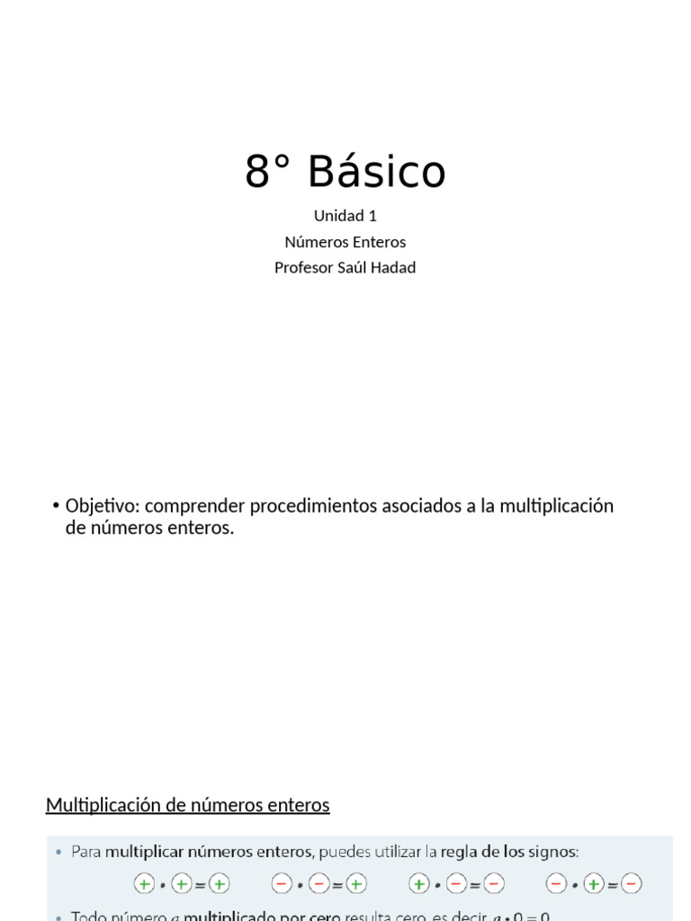 8° Básico Unidad 1 | PDF | Números | Multiplicación