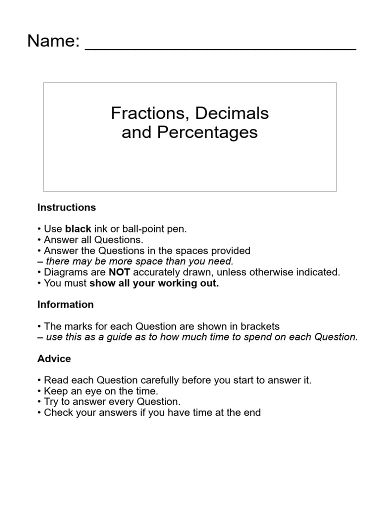 Math Practice for Students | PDF | Percentage | Mathematical Notation