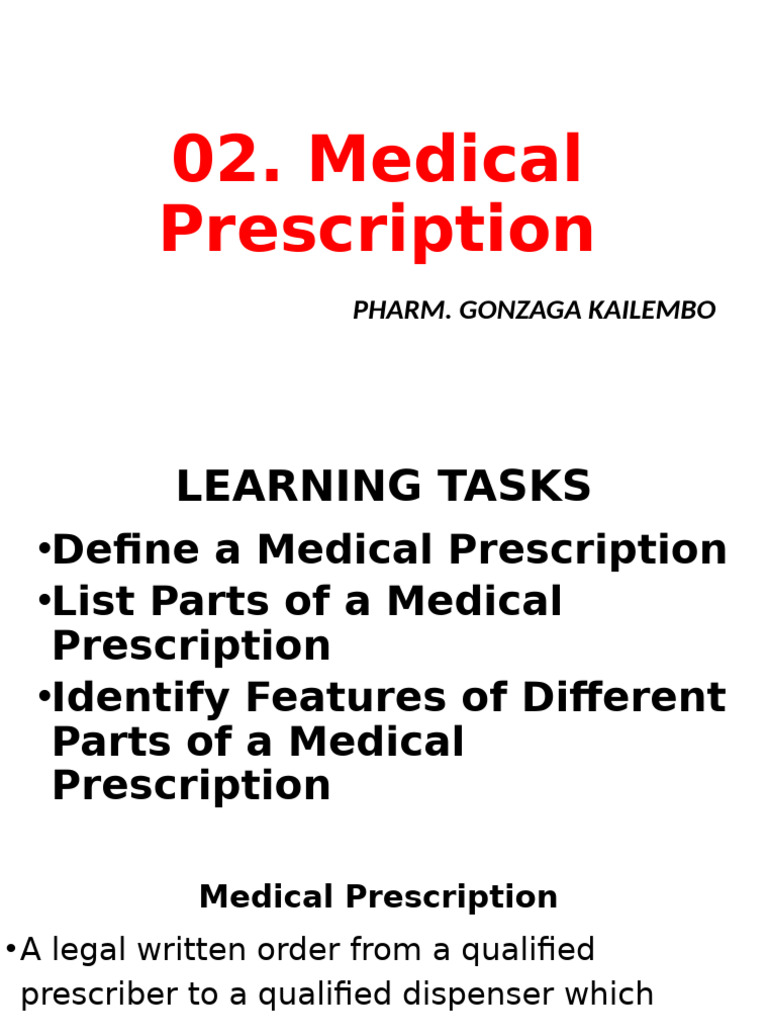 Understanding Medical Prescriptions | PDF | Medical Prescription ...