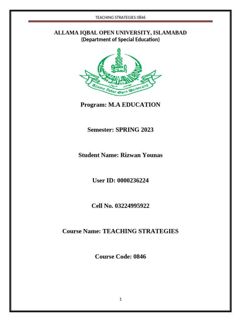 Teaching Strategies for M.A. Students | PDF | Teaching Method | Learning