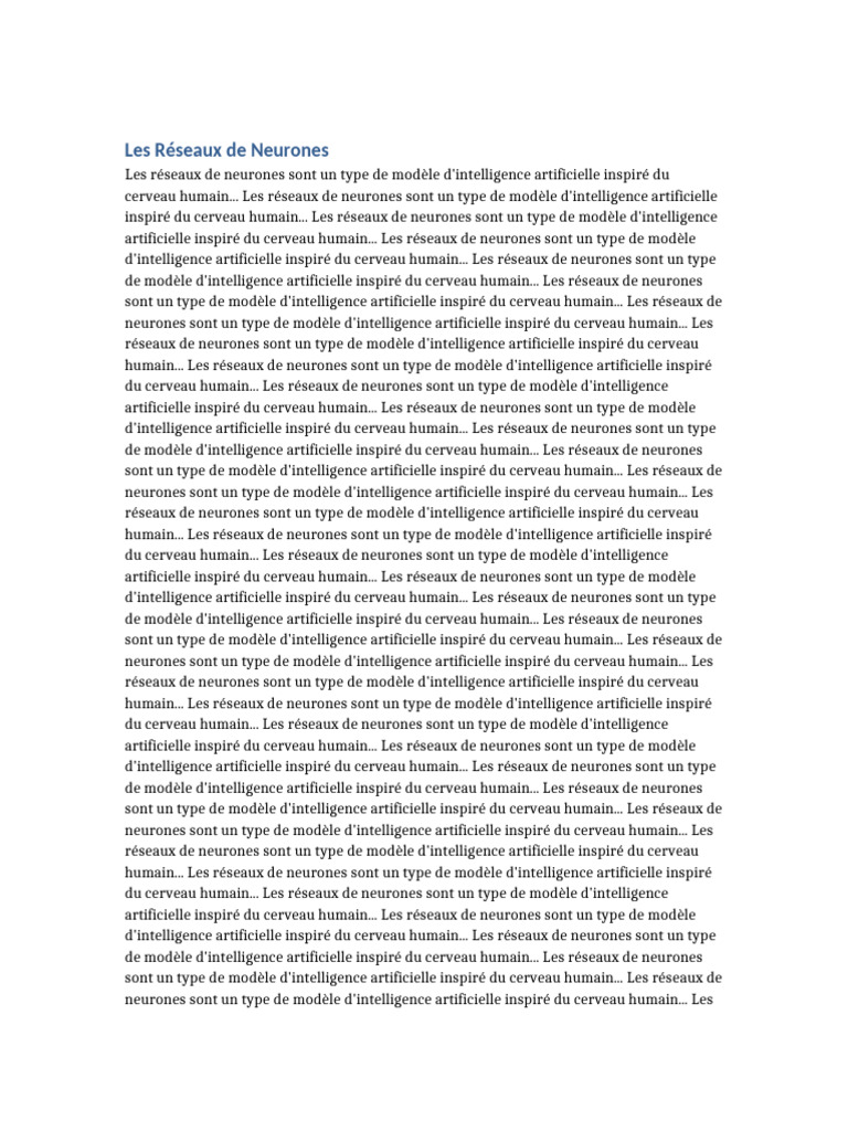 Introduction aux réseaux de neurones | PDF | Cerveau | Intelligence (IA ...