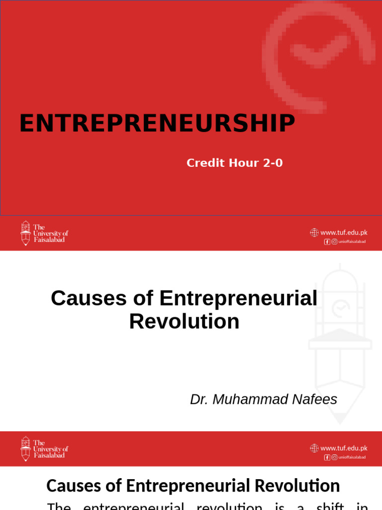 Causes of the Entrepreneurial Revolution | PDF | Entrepreneurship ...