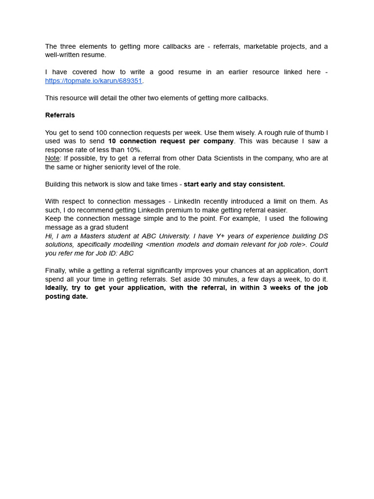 Blueprint To Increase Callbacks | PDF | Computing | Applied Mathematics
