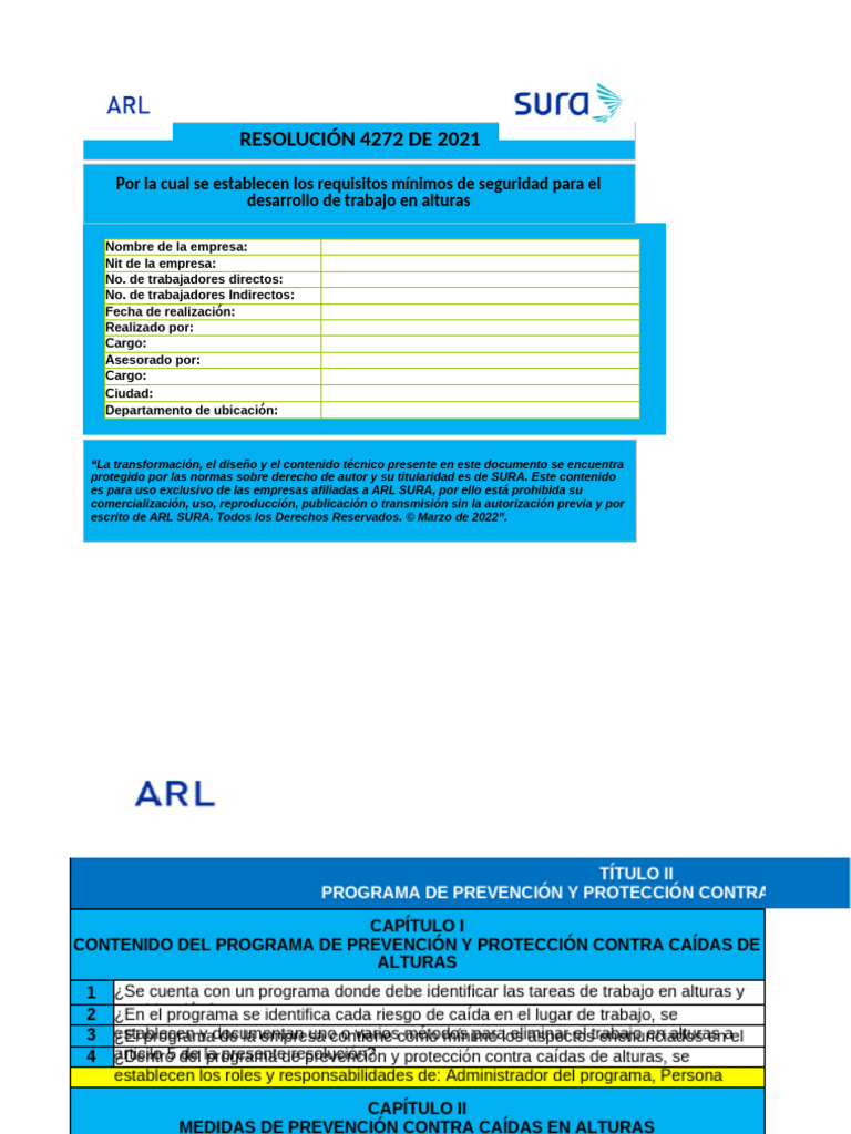 Lista de chequeo trabajo en alturas 4272 | PDF | Andamio