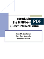 Introducing The MMPI-2-RF™ (Restructured Form) : Yossef S. Ben-Porath Kent State University Ybenpora@kent - Edu