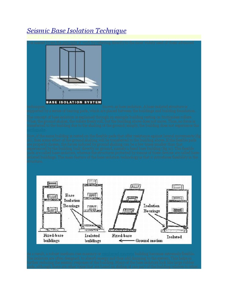 Seismic Base Isolation Technique.docx1 Earthquake Engineering