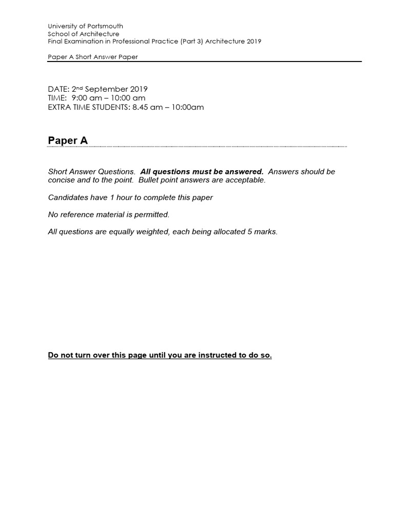 Paper A 2019 - STUDENT COPY 190808 | PDF | Business Law | Private Law