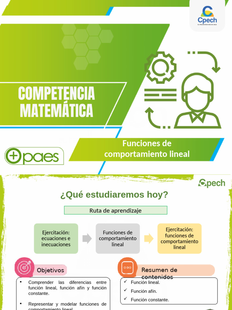 Funciones de Comportamiento Lineal | PDF | Pendiente | Línea (geometría)