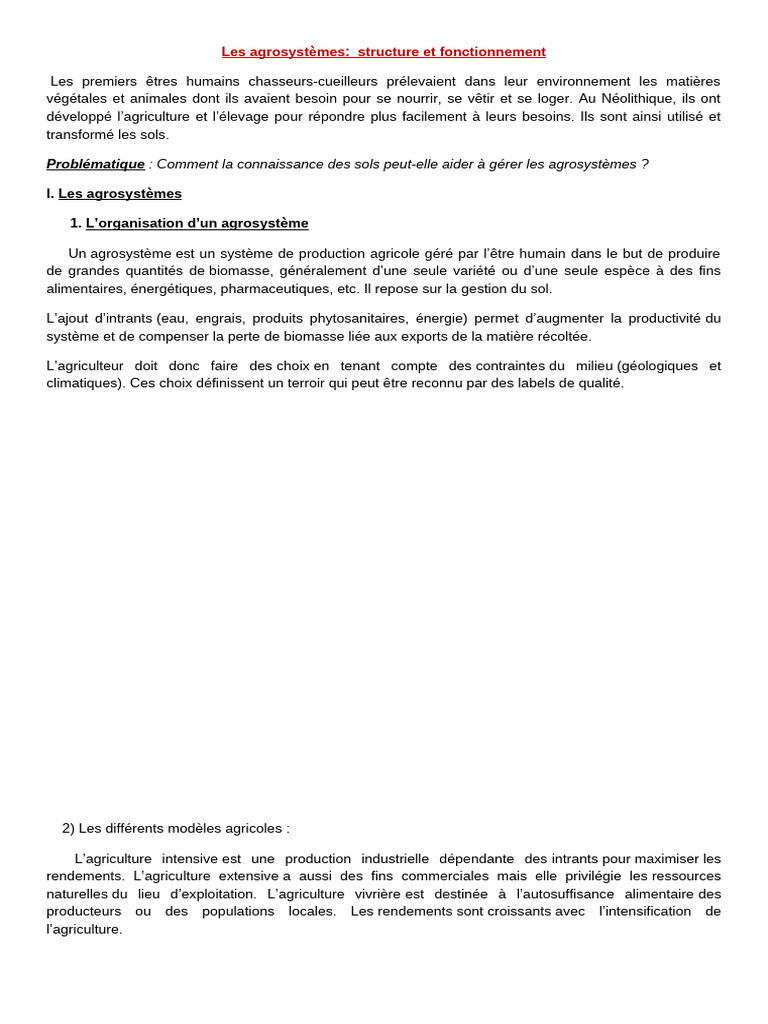 Gestion des agrosystèmes et sols | PDF | Sol (pédologie) | Agriculture