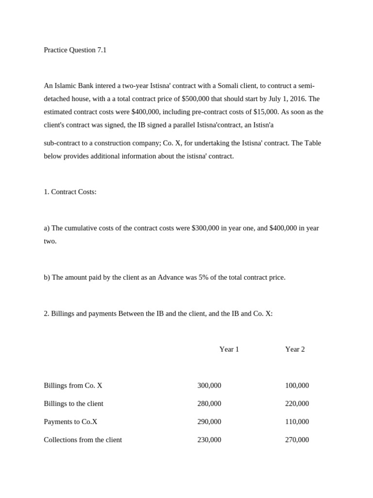 Practice Question 7.1 EXAMPLE | PDF | Debits And Credits | Islamic ...