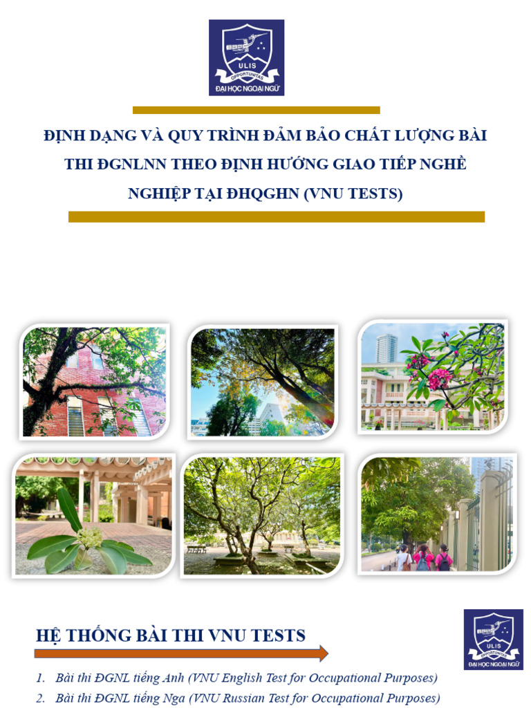 2. Định dạng VNU Tests và các yếu tố | PDF