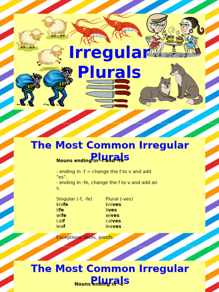 Irregular Plurals Grammar Guides 144370 | PDF | Plural | Syntax