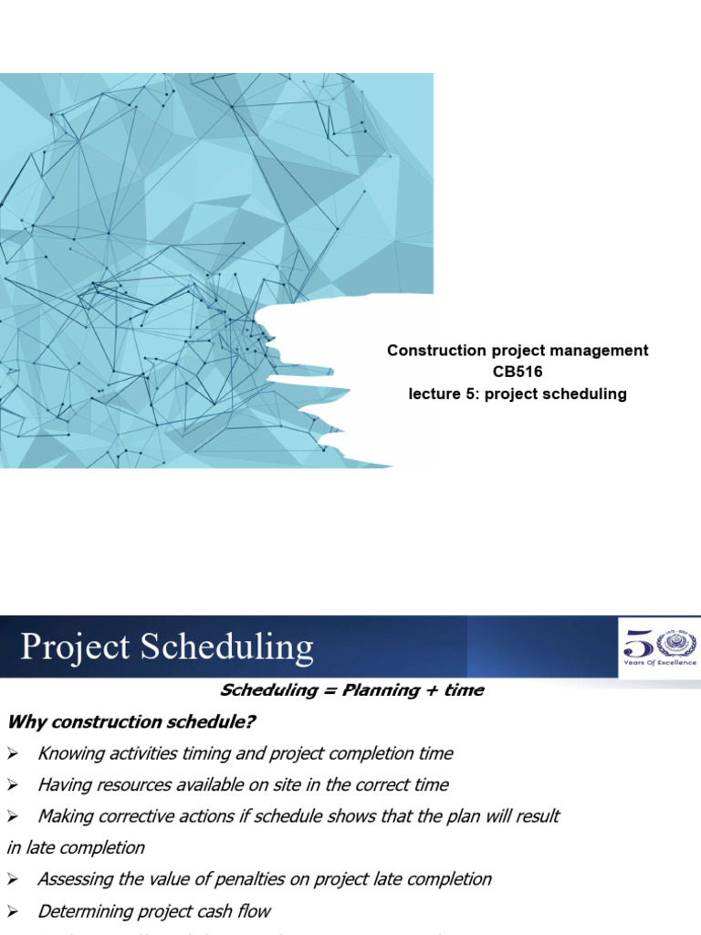 Project Scheduling in Construction Management | PDF | Art