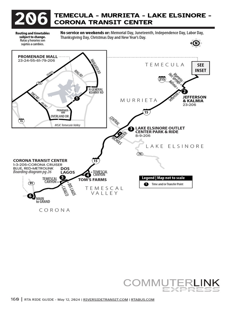 RTA Bus Routes: Lake Elsinore to Temecula | PDF | Bus Transport ...