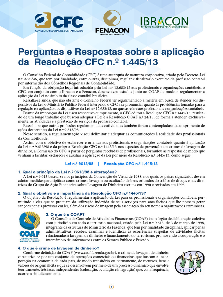 Perguntas sobre a Resolução CFC 1.445/13 | PDF | Contabilidade ...