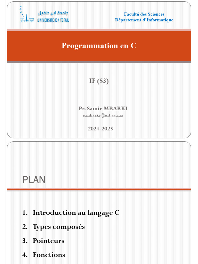 Introduction à la Programmation en C | PDF | Structure de contrôle ...