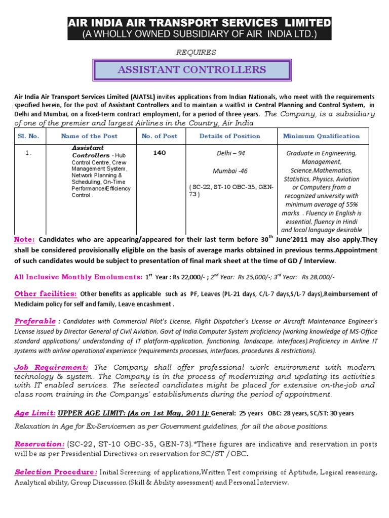 IOCC Asstt Controler Advt | PDF