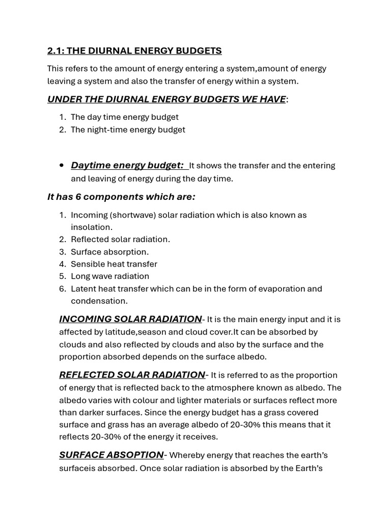 Photo inspiration: Picture Idea: Diurnal Energy Budgets Explained Pdf Heat Transfer