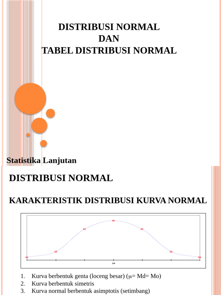 Distribusi Normal Dan Tabel Distribusi Normal | PDF | Metode & Bahan Ajar