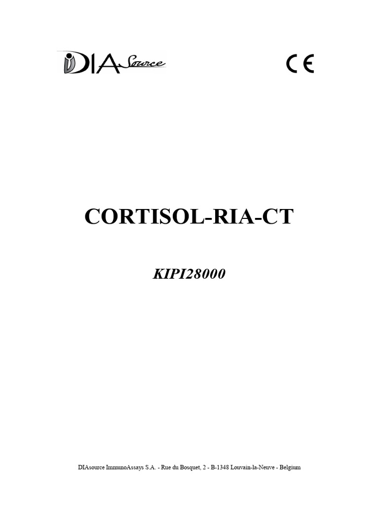 Cortisol Plasma y Orina - RIA | PDF | Adrenocorticotropic Hormone ...